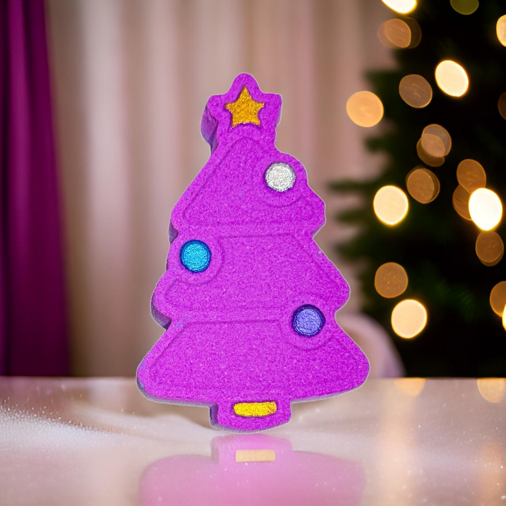 Christmas Tree Bath Bomb - Peppermint Candy Cane