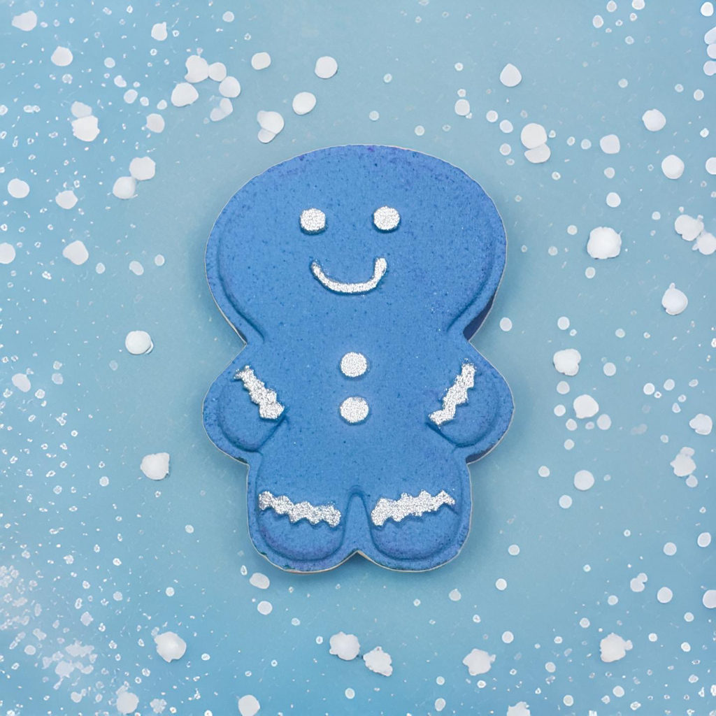 Gingerbread Man Bath Bomb - Peppermint Candy Cane