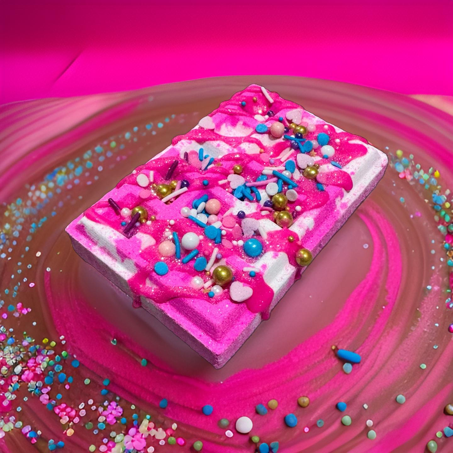 Strawberry Milk Waffle Bath Bomb